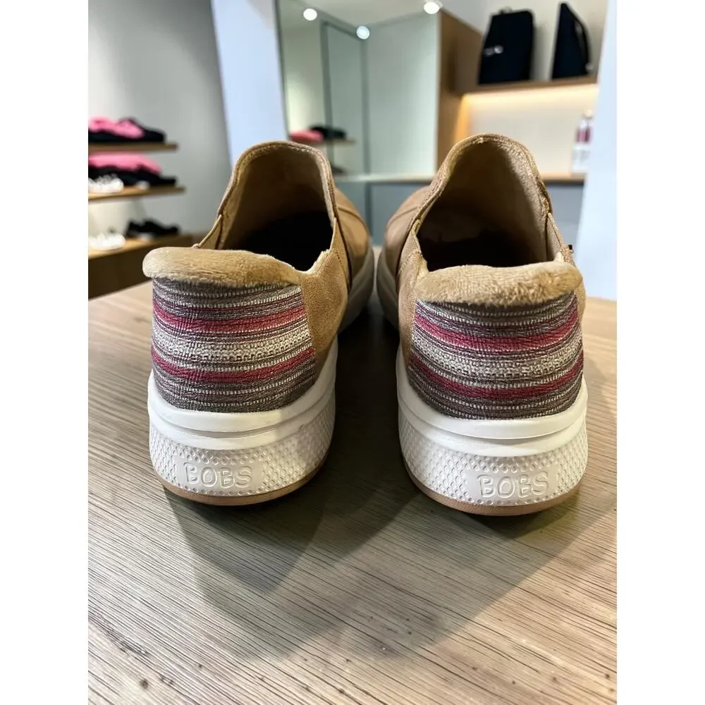 Bobs Sketchers slip-ins Comfort shoes Wom size 9.5 Memory Foam Brown slip-ons